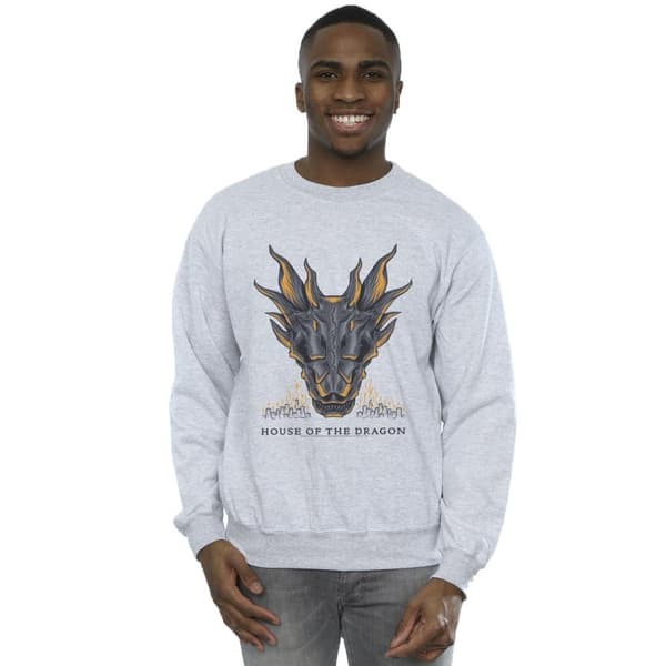 Game Of Thrones: House Of The Dragon Mens Dragon Flames Sweatshirt