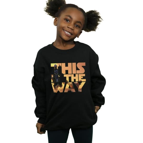 Star Wars Girls The Mandalorian The Way Poster Text Sweatshirt
