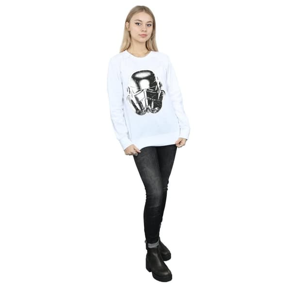 Star Wars Dam/Tjej Stormtrooper Warp Speed Hjälm Sweatshirt