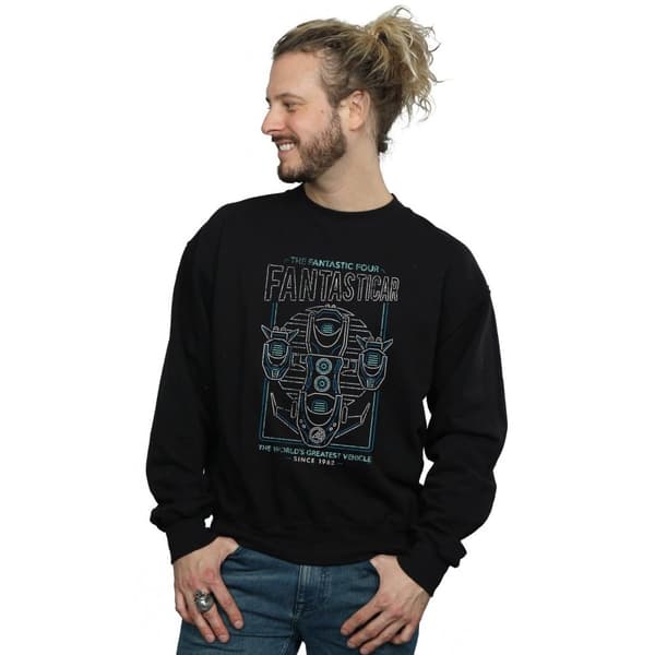 Marvel Mens Fantastic Four Fantasticar Neon Sweatshirt