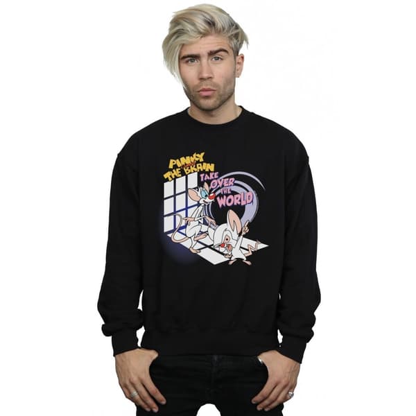 Animaniacs Mens Pinky And The Brain Take Over The World Sweatshirt