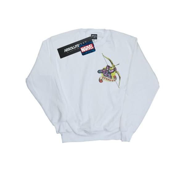 Marvel Mens Hawkeye Tattoo Breast Print Sweatshirt
