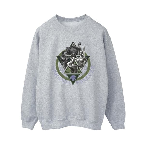 Marvel Womens/Ladies Black Panther Wakanda Forever Group Ring Pose Sweatshirt Sports Grey S