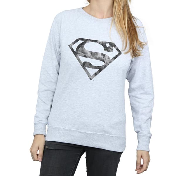 DC Comics Womens/Ladies Superman Marble Logo Sweatshirt