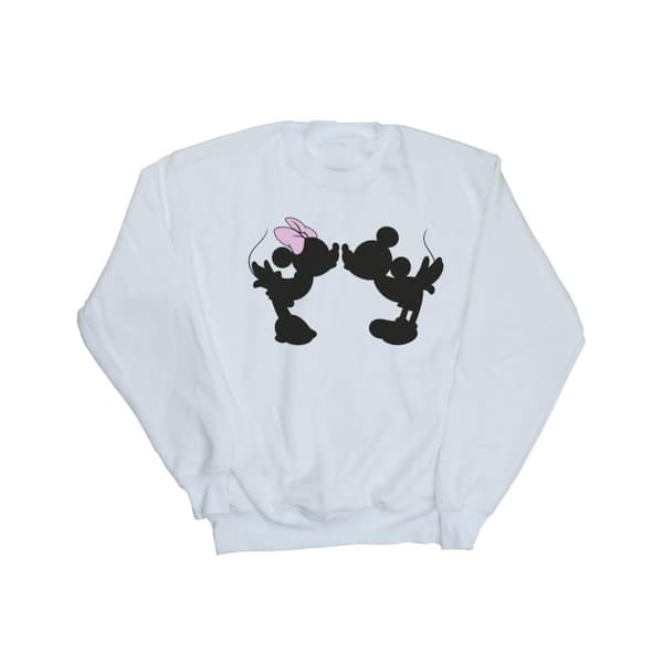 Disney Womens/Ladies Mickey Minnie Kiss Silhouette Sweatshirt