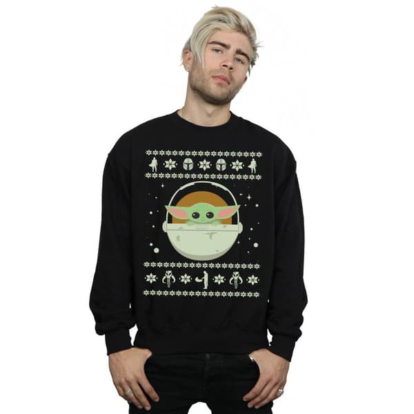 Star Wars Mens The Mandalorian The Child Christmas Sweatshirt