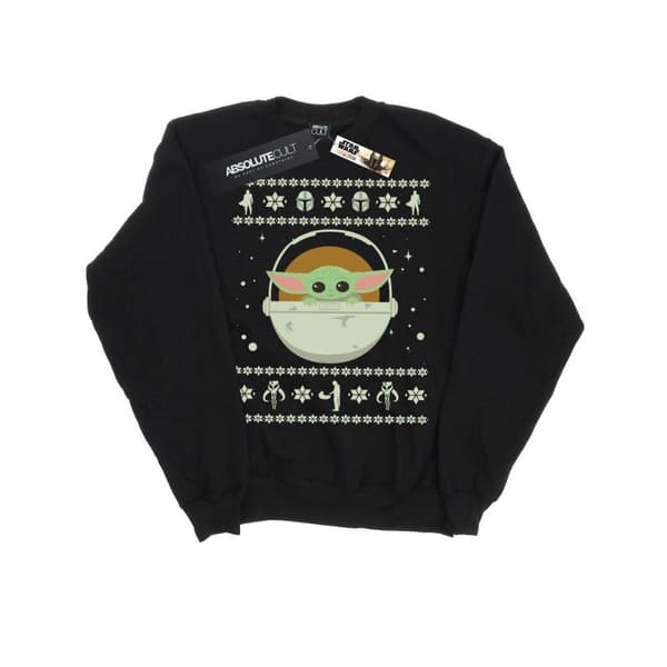 Star Wars Mens The Mandalorian The Child Christmas Sweatshirt
