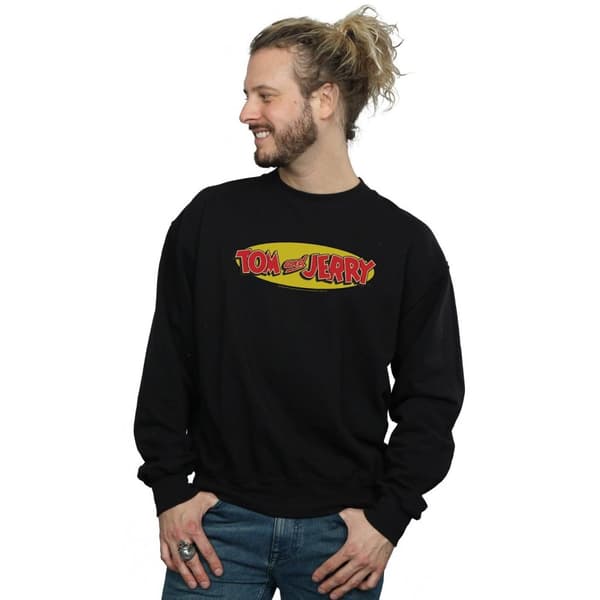 Tom And Jerry Mens Inline Logo Sweatshirt