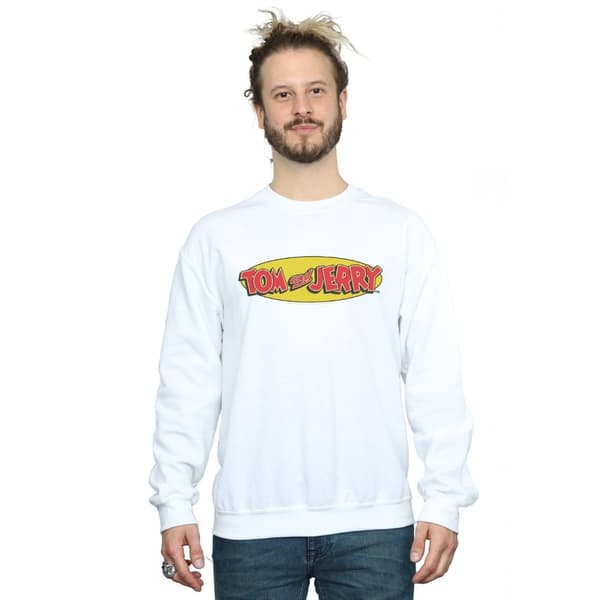 Tom And Jerry Mens Inline Logo Sweatshirt