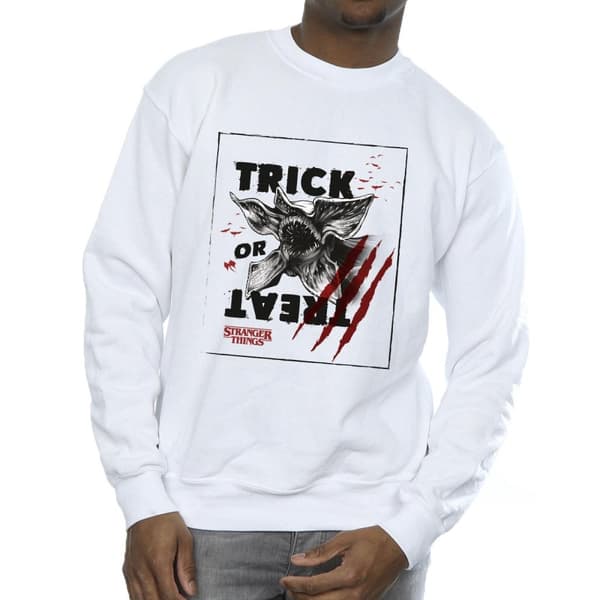 Netflix Mens Stranger Things Trick Or Treat Slash Sweatshirt