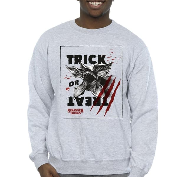 Netflix Mens Stranger Things Trick Or Treat Slash Sweatshirt