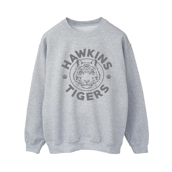 Netflix Womens/Ladies Stranger Things Hawkins Grey Tiger Sweatshirt