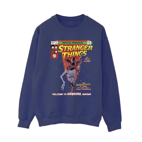 Netflix Sweatshirt med serieomslag från Stranger Things - dam/dam Navy Blue M