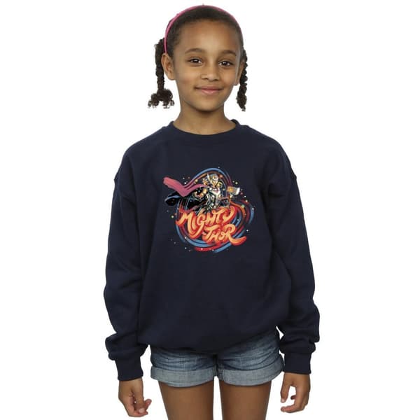 Marvel Girls Thor Love And Thunder Mighty Thor Swirl Sweatshirt