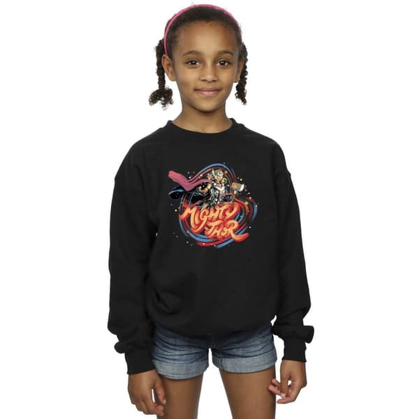 Marvel Girls Thor Love And Thunder Mighty Thor Swirl Sweatshirt