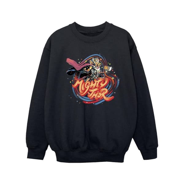 Marvel Girls Thor Love And Thunder Mighty Thor Swirl Sweatshirt