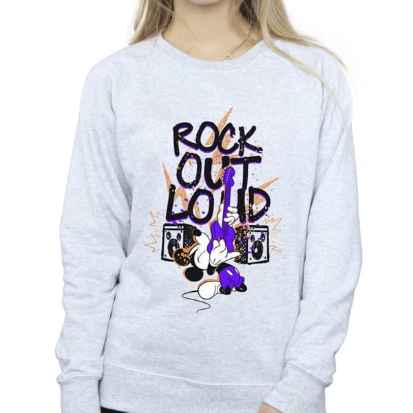 Disney Dam/Tjej Musse Pigg Rock Out Loud Sweatshirt