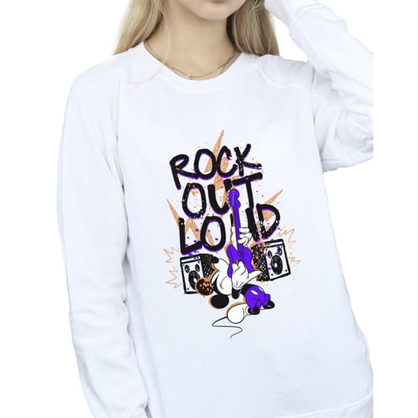 Disney Dam/Tjej Musse Pigg Rock Out Loud Sweatshirt