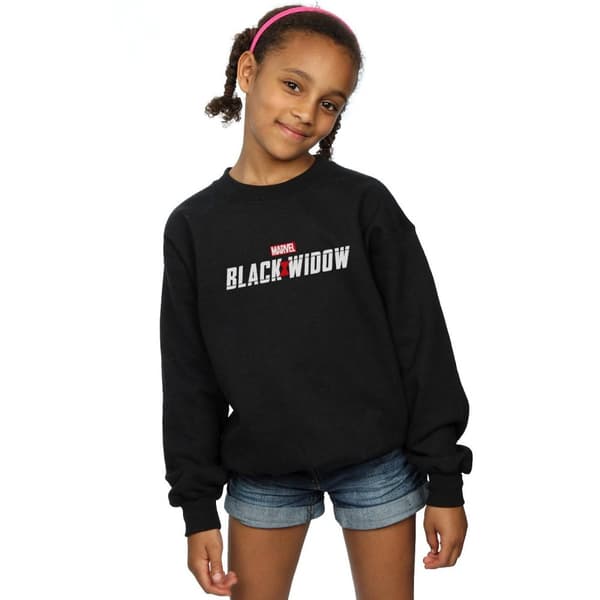 Marvel Sweatshirt med Black Widow-filmlogotyp för flickor