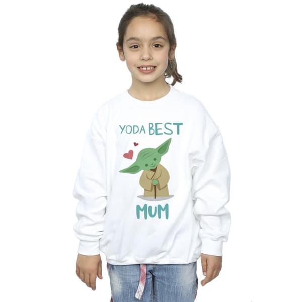 Star Wars Yoda bästa mamma-tröja för flickor