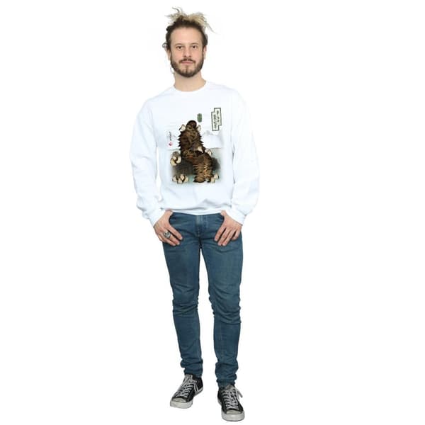 Star Wars Mens The Last Jedi Japanese Chewbacca Porgs Sweatshirt