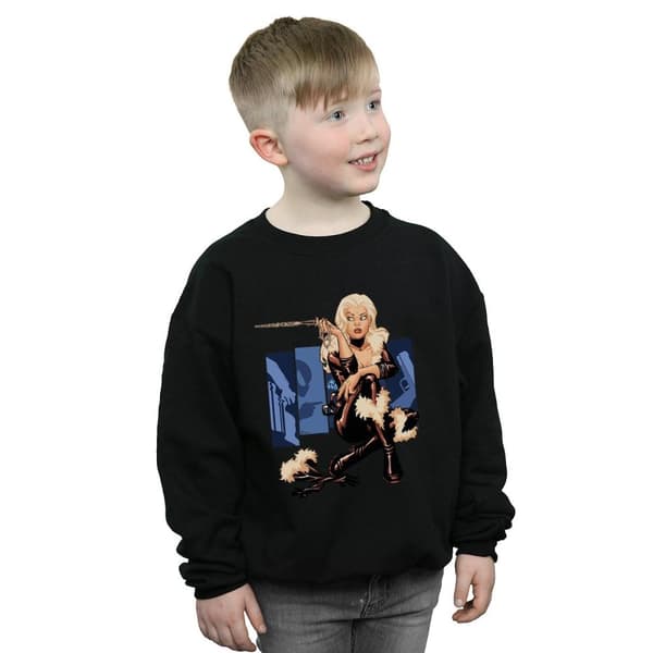 Marvel Boys Black Cat Cover Sweatshirt
