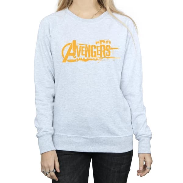 Marvel Dam/Tjej Avengers Infinity War Orange Sweatshirt med logotyp