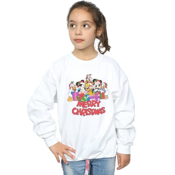 Disney Girls Mickey Mouse And Friends Christmas Sweatshirt