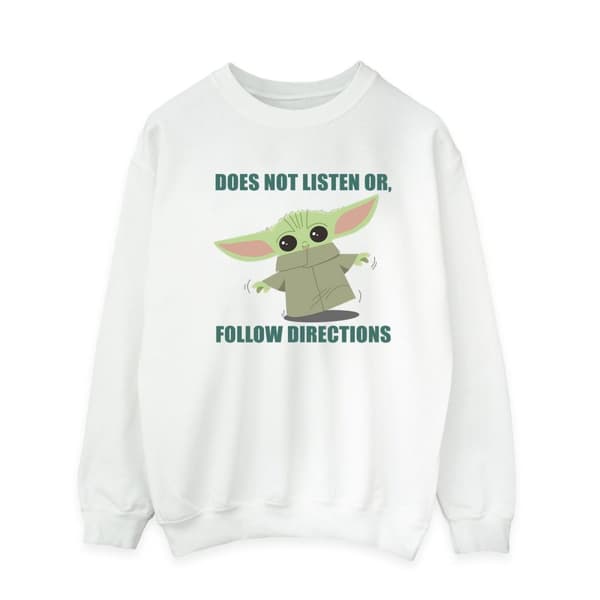 Star Wars Mens The Mandalorian Grogu lyssnar inte Sweatshirt