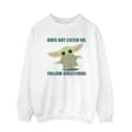 Miniatyrbild 1 av 3: Star Wars Mens The Mandalorian Grogu lyssnar inte Sweatshirt