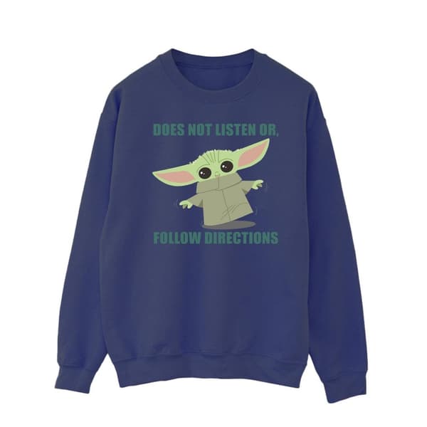 Star Wars Mens The Mandalorian Grogu lyssnar inte Sweatshirt