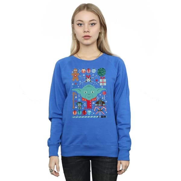 Star Wars Womens/Ladies Yoda Christmas Sweatshirt