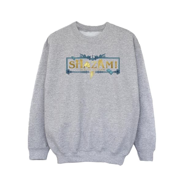DC Comics Girls Shazam Fury Of The Gods Sweatshirt med gyllene logotyp