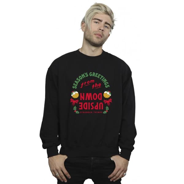 Netflix Mens Stranger Things Upside Down Seasons Greetings Sweatshirt