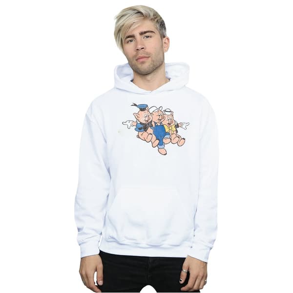 Disney Mens Three Little Pigs Jump Hoodie