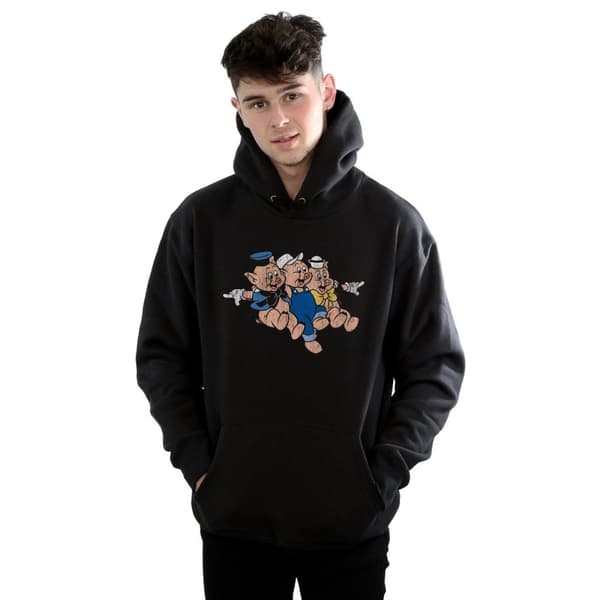 Disney Mens Three Little Pigs Jump Hoodie