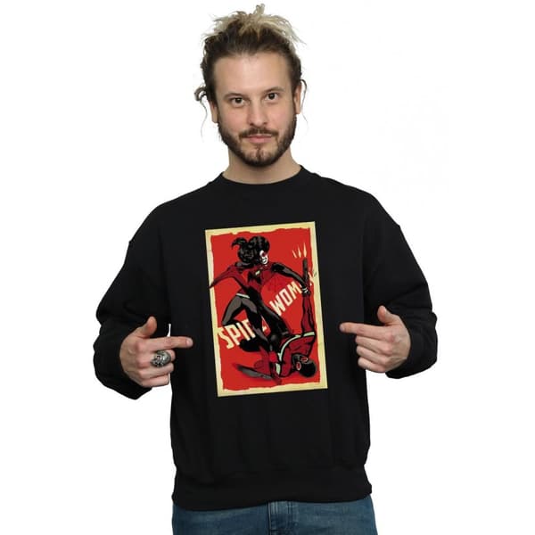 Marvel Mens Spider-Woman Fight Sweatshirt