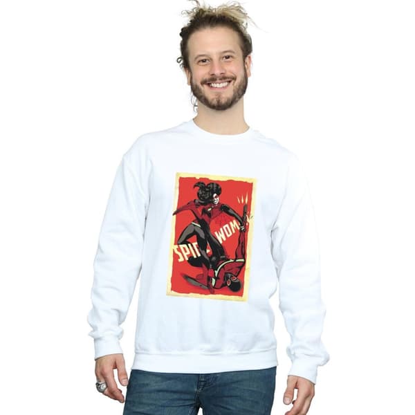 Marvel Mens Spider-Woman Fight Sweatshirt