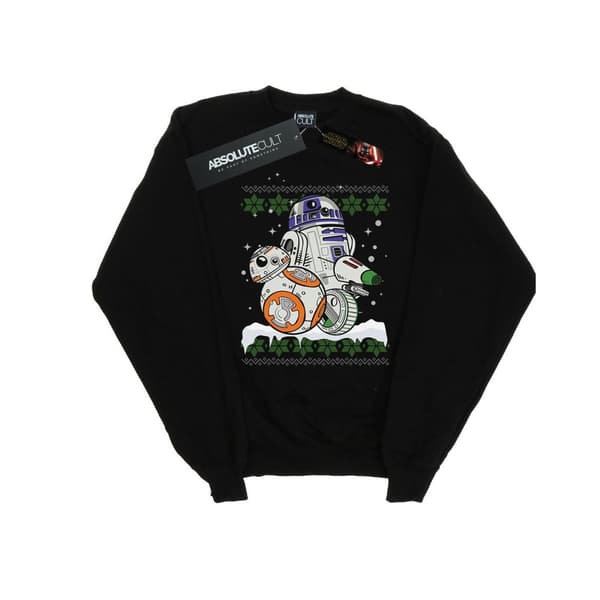Star Wars Sweatshirt - The Rise Of Skywalker Rolling This Christmas för kvinnor/damer Black M