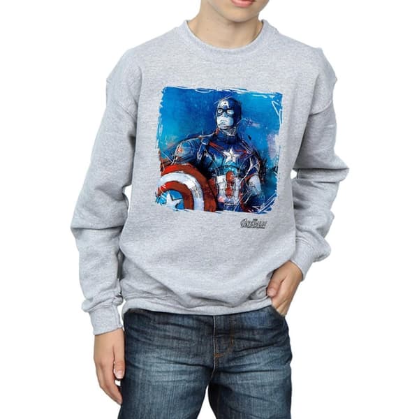 Marvel Pojkar Captain America Art Sweatshirt