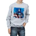 Miniatyrbild 3 av 5: Marvel Pojkar Captain America Art Sweatshirt