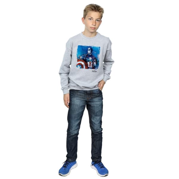 Marvel Pojkar Captain America Art Sweatshirt