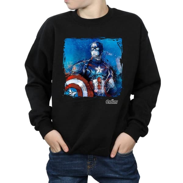 Marvel Pojkar Captain America Art Sweatshirt