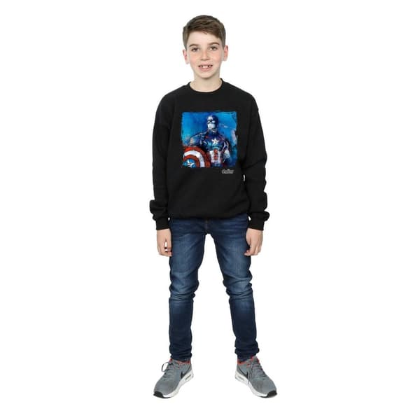 Marvel Pojkar Captain America Art Sweatshirt