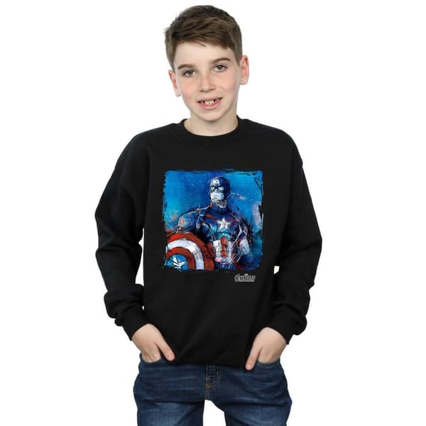 Marvel Pojkar Captain America Art Sweatshirt