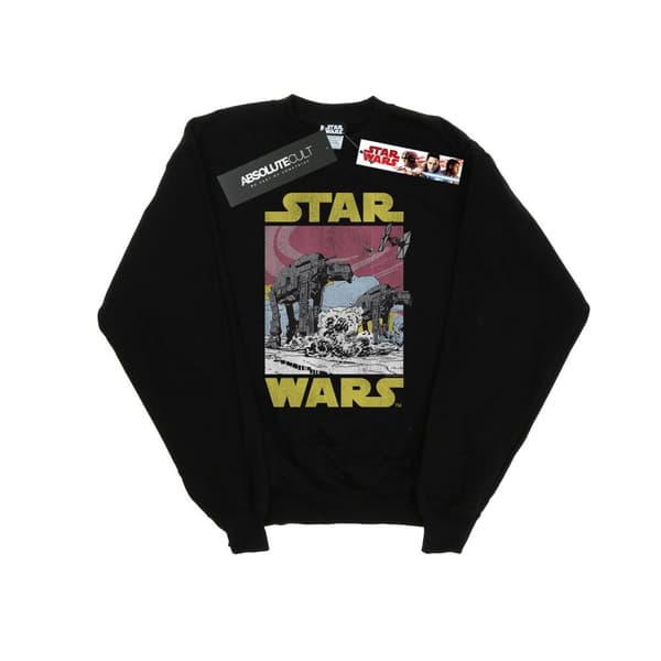 Star Wars Girls The Last Jedi AT-AT Sweatshirt Black 7-8 Years