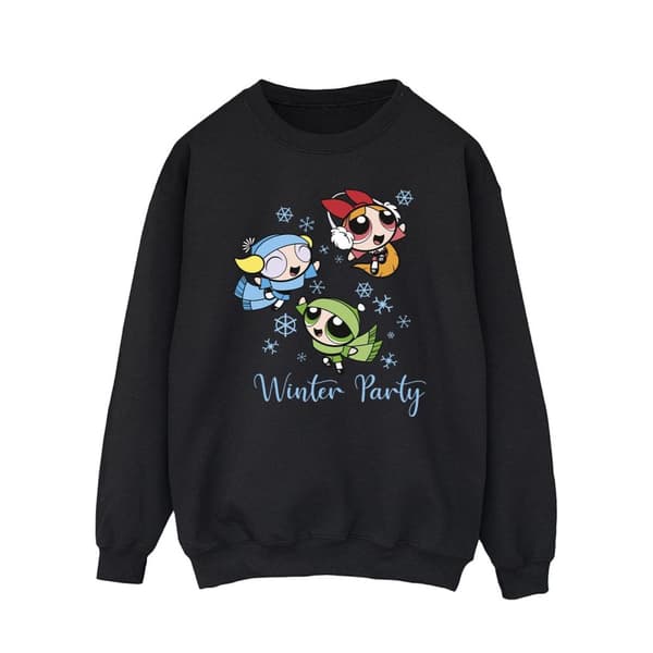 The Powerpuff Girls Mens Girls Winter Party Sweatshirt Black XL