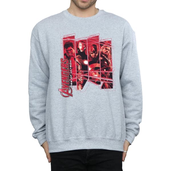 Marvel Mens Avengers Team Collage Sweatshirt