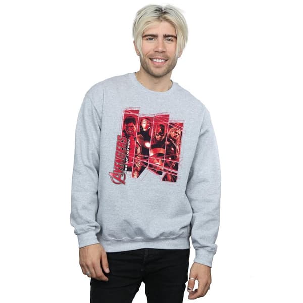 Marvel Mens Avengers Team Collage Sweatshirt