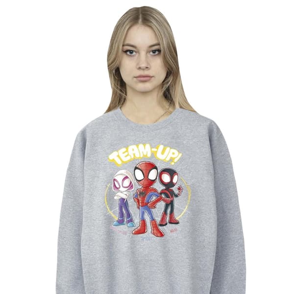 Marvel Womens/Ladies Spidey And His Amazing Friends Sketch Sweatshirt